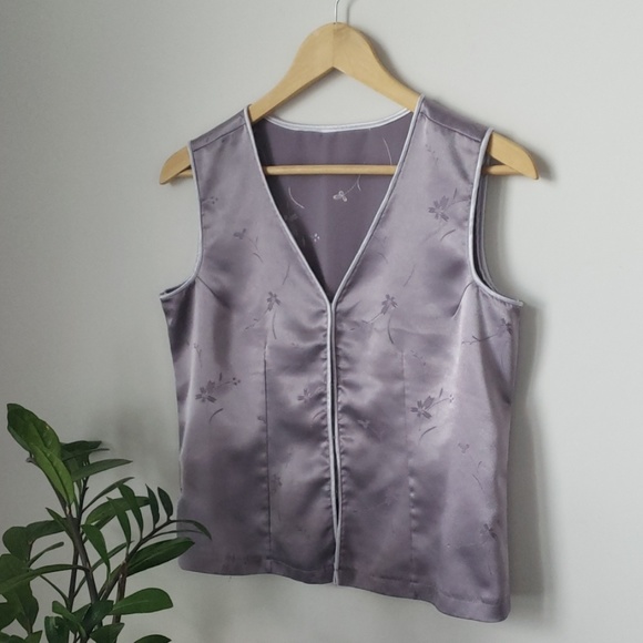 Handmade Asian Satin Lilac Top - Picture 3 of 6